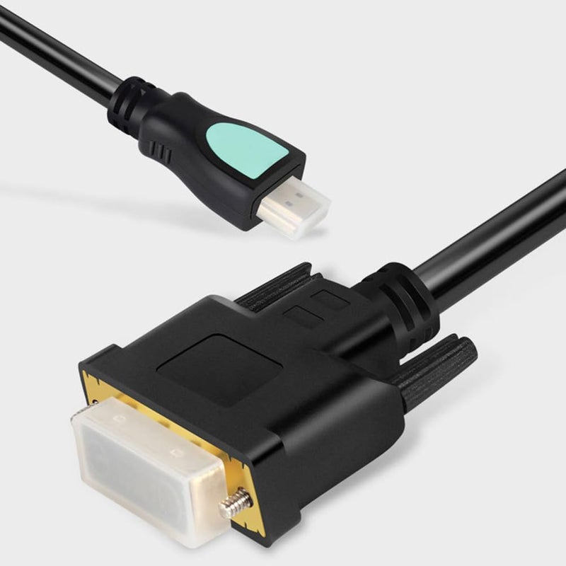 Black 59 Inch DVI Cable Ultra Fine Line High Definition Video Adapter for Computer - Image 3